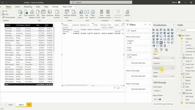 Table , Matrix visual in Power BI with Powerbiworld