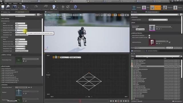 Unreal Third person Shooter #55 - 8 Way Locomotion Crouching смотреть онлайн