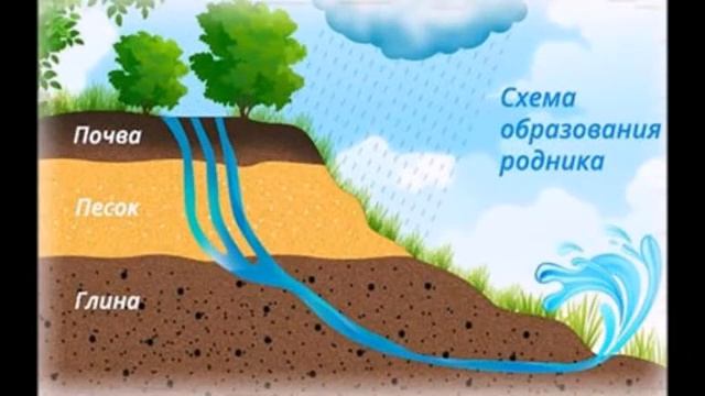 Как устроен родник, откуда появляется вода, все о родниках.