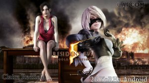 Resident Evil 5 Claire Redfield & 2B YoRHa NieR Android Glorious Mankind Duo Mod Stream PC 1080p