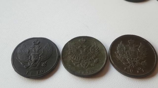 Монеты 2 копейки 1810, 1811 и 1812 года КМ Орел ТЕТЕРЕВ смотреть онлайн