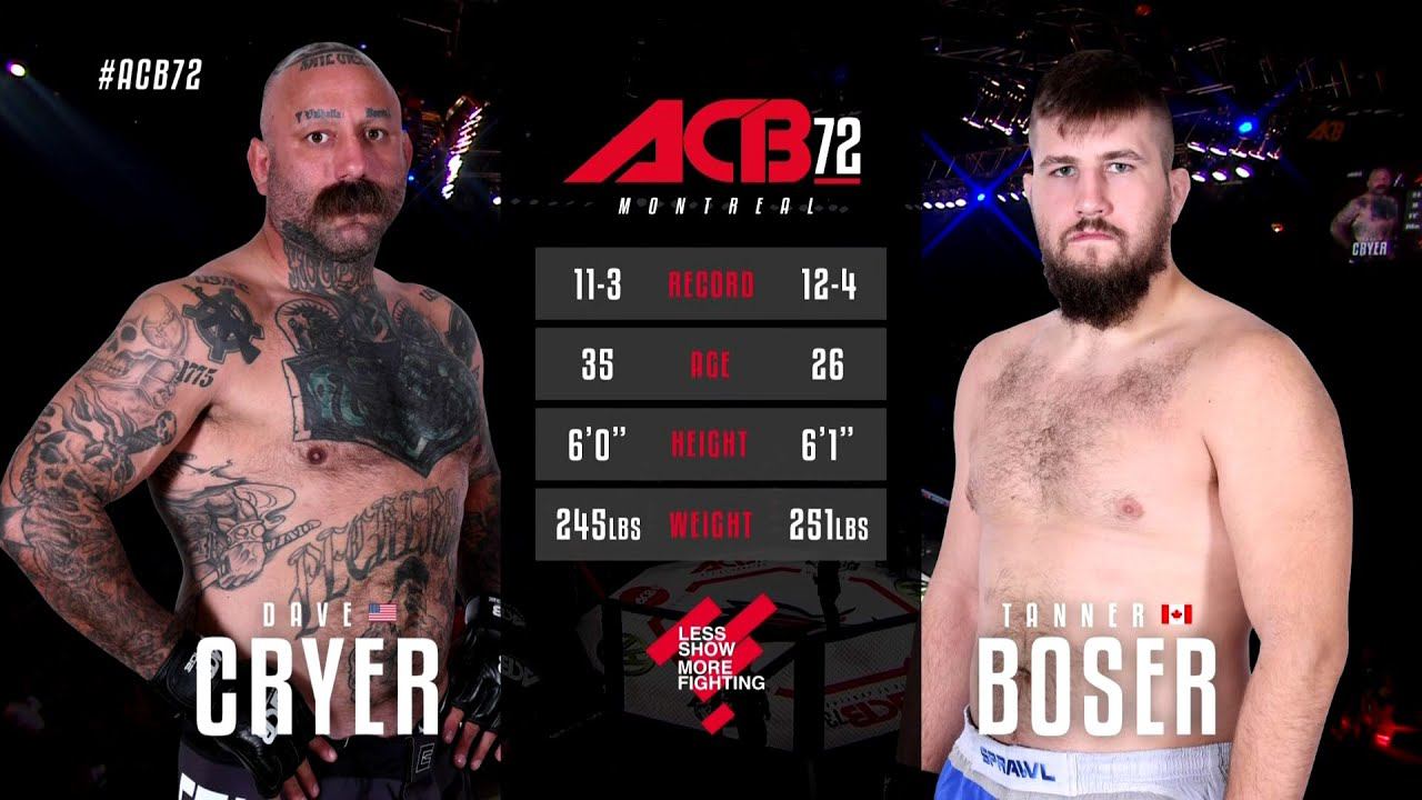 Дейв Краер vs. Таннер Босер | Dave Cryer vs. Tanner Boser | ACB 72