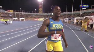 Ashanti Moore goes 11.17 (+1.0) to win Class 1 Girls 100m Final Boys and Girls Champs 2019