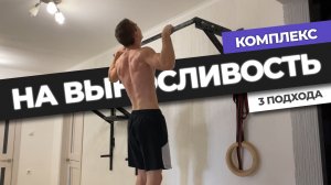 Комплекс НА ВЫНОСЛИВОСТЬ | 5 выходов - 50 отжиманий на брусьях - 30 подтягиваний