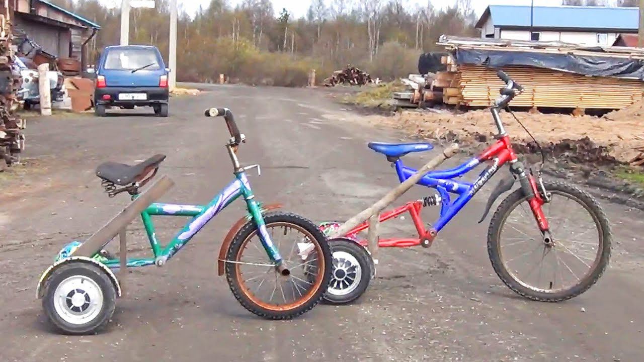 Электро трайк двухподвес из гироскутера смотреть онлайн