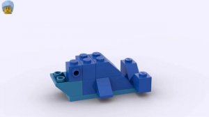 LEGO Blue whale building instructions - easy Lego tutorial