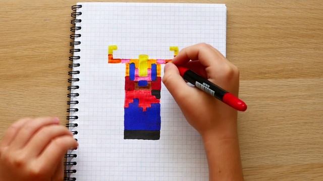 КАК Я ПРЕДСТАВЛЯЮ СЕБЯ В MINECRAFT ! РИСУНКИ ПО КЛЕТОЧКАМ - PIXEL ART смотреть онлайн