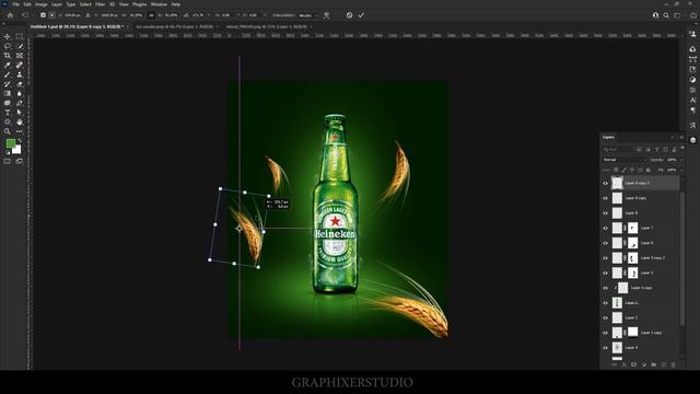 Heineken Product Manipulation in Photoshop! смотреть онлайн