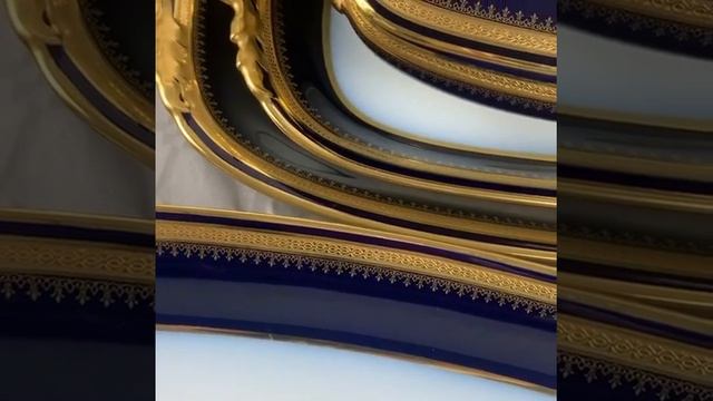 Столово-чайный сервиз на 12 персон лимож, кобальт с золотом в идеальном состоянии смотреть онлайн