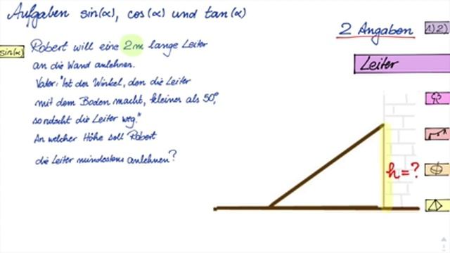 Aufgaben sin cos tan - Leiter смотреть онлайн