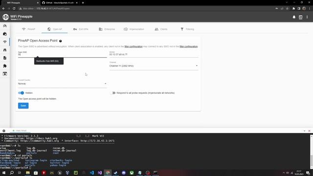 Wifi Pineapple Mark VII (How to use Evil Portal Module) смотреть онлайн