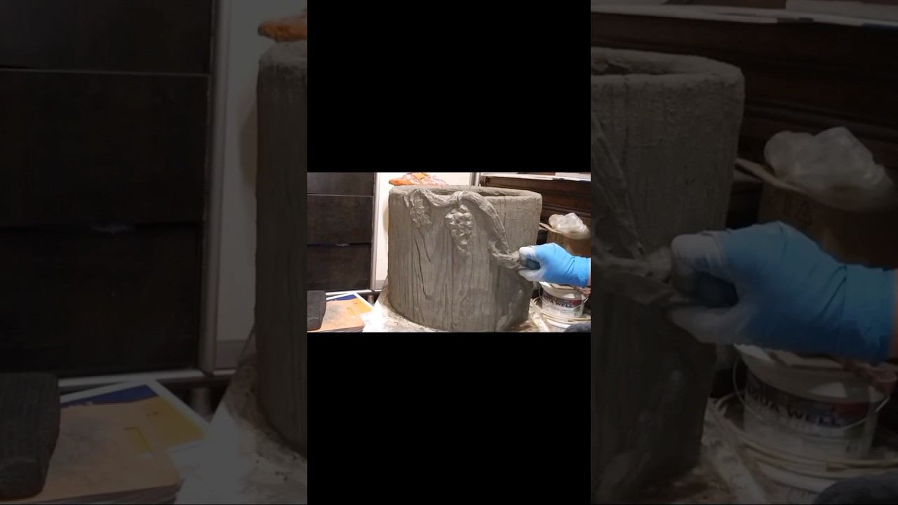 Артбетон.Виноград своими руками.#артбетон #artconcrete #cementcraftideas #landscape