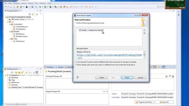 Tutorial Java Utilizacion de Github con Java y Eclipse смотреть онлайн