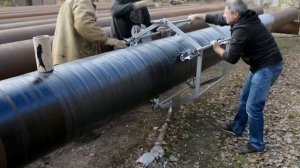 Гидроизоляция трубы полимерно асмольной системой Интейп