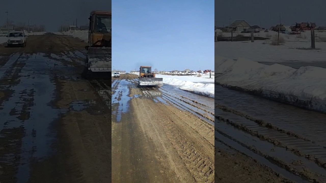 подтопило трассу.дт75 опять выручает . смотреть онлайн