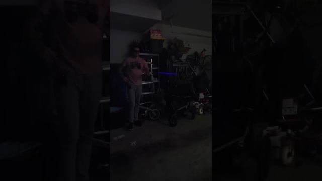 Laser Blaster Blasts Guy In Garage