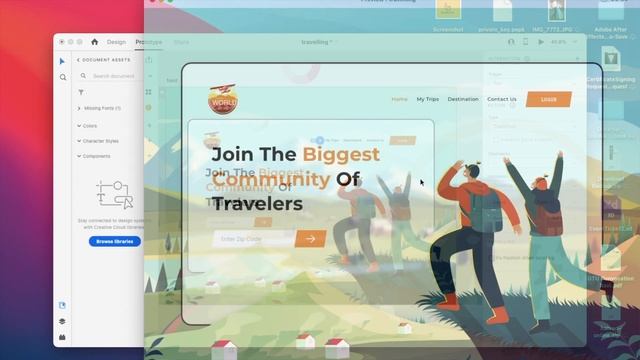 Flutter Traveling Landing Page UI Design