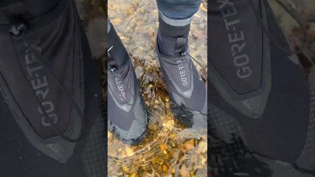 Nike mountain, fly Gortex testing out how waterproof they are