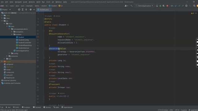 Backend of Student application using java Spring part 2 #7 смотреть онлайн
