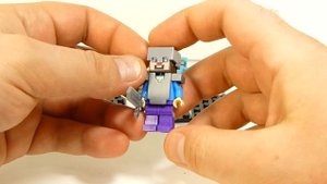 Аналог Лего майнкрафт: Стив в Алмазной и Железной броне, Паук Xinh