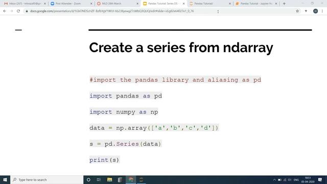 Pandas Tutorial (Python) 03: How to create pandas series? смотреть онлайн