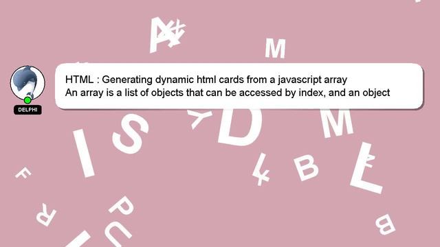 HTML : Generating dynamic html cards from a javascript array