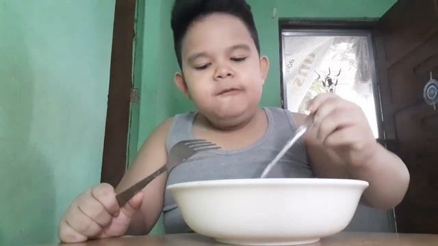 Mushroom Soup: Eating show soup with bacon and egg mukbang