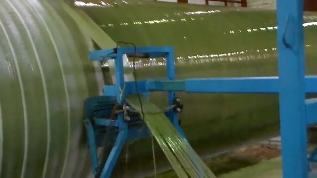 Производственный участок намотки стеклопластика