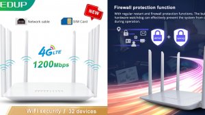 Двухдиапазонный гигабитный 4G WiFi роутер EDUP RT-2665 Dual Band Gigabit 4G WiFi Router