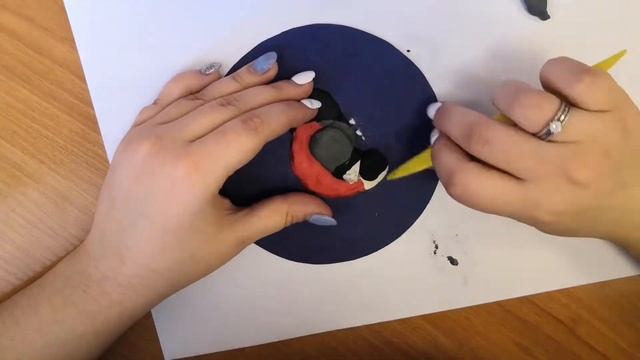 Онлайн-мастер-класс "Снегирь на ветке". смотреть онлайн