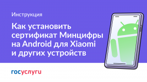 Как установить сертификат Минцифры на Android (Xiaomi и другие)