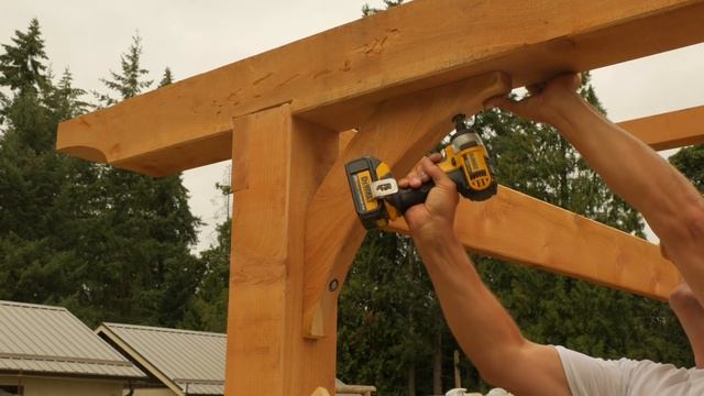 Build a Timber Frame Style Wood Backyard Pavilion Part 2 of 3 смотреть онлайн
