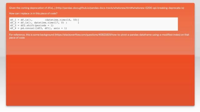 How to replace df.ix with df.loc or df.iloc? смотреть онлайн