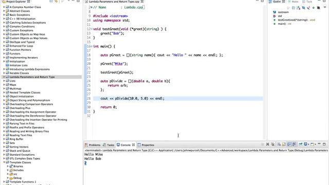 Learn Advanced C++ Programming  lambda parameters and return types