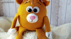 Амигуруми: схема Кот Гарфилд. Игрушки вязаные крючком - Free crochet patterns.