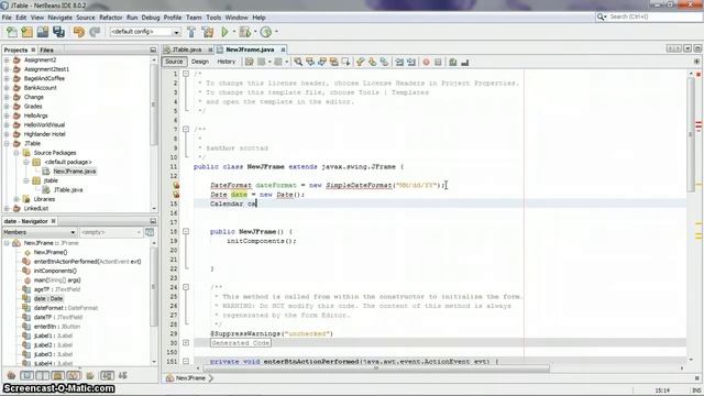 Easy Java JTable: GUI JTable смотреть онлайн