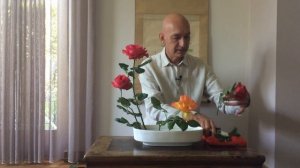 Moribana di sole rose