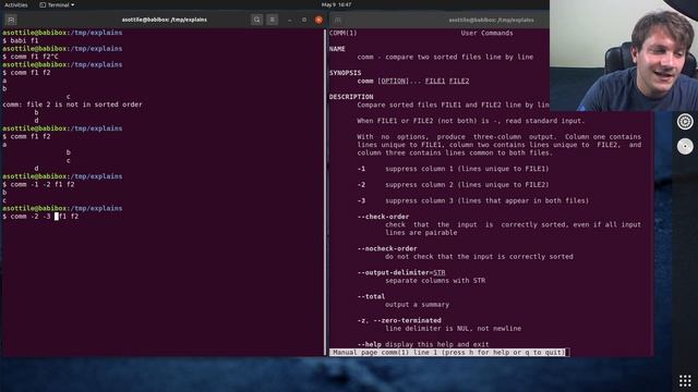 the `comm` command! (intermediate) anthony explains #286 смотреть онлайн