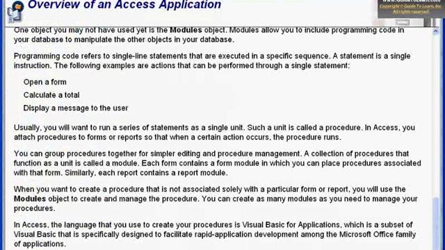 Creating a Sub Procedure using Visual Basic for Application (VBA) in Microsoft Office Access