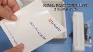 Unboxing Verbatim Ultra HD 4K External Slimline Blu-ray writer USB 3.2 Gen 1 with USB-C connection
