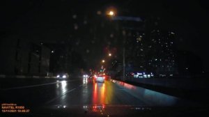 Тест BiLED линз Optima в дождливую ночь