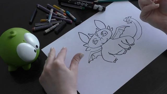 Рисуем с Дашей #НАДОМАШНЕМ: урок №3 "Ночная фурия"