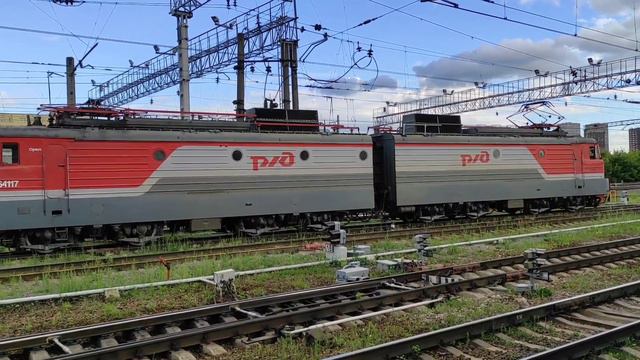 Russian Railways: looking at Moscow urban trains from an express driver cabin смотреть онлайн