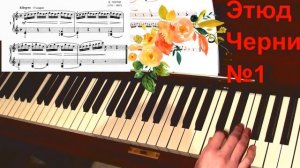Этюды Черни легкие. Разбор для тех кто учит ноты недавно.