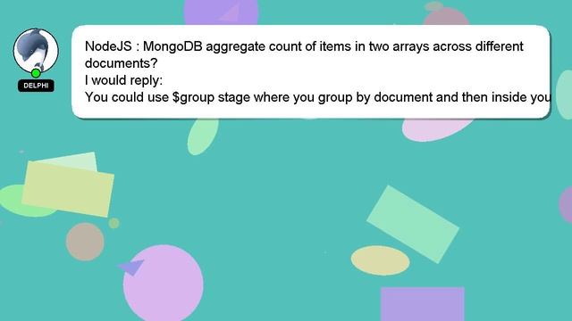 NodeJS : MongoDB aggregate count of items in two arrays across different documents? смотреть онлайн
