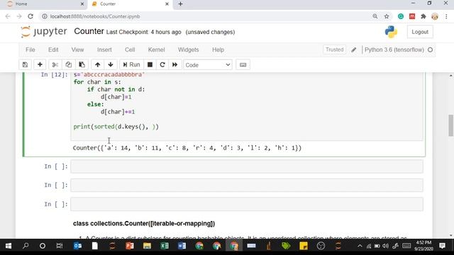 Counter class in Python with Hackerrank solution (Raghu's shop) - Collections /Counter()