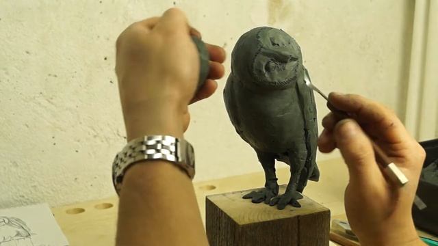 Сова из пластилина / Barn owl sculpture смотреть онлайн