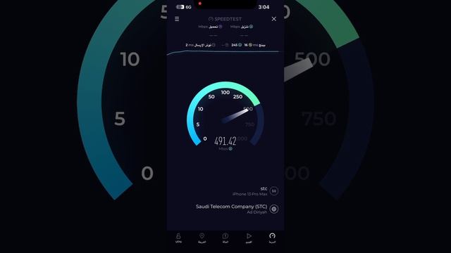 اول تجربة سرعة 6G فالسعوديه ?