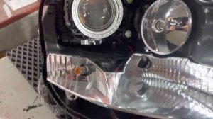 Установка извмена линз Мерседес ml 350 166 164 как подключить питание bi-led линзы
