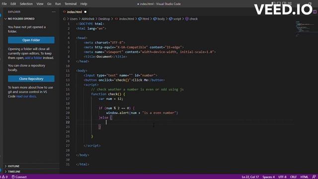 JavaScript Program to Check a number is Even Or Odd. || javascript interview question. смотреть онлайн